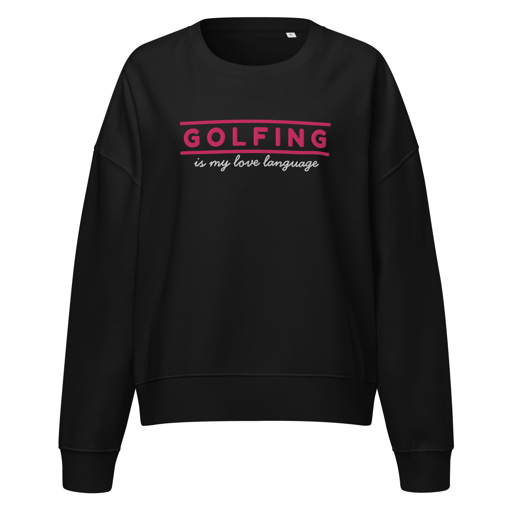 Golfing Is My Love Language Women's Sweatshirt - Black S - Club Rehab