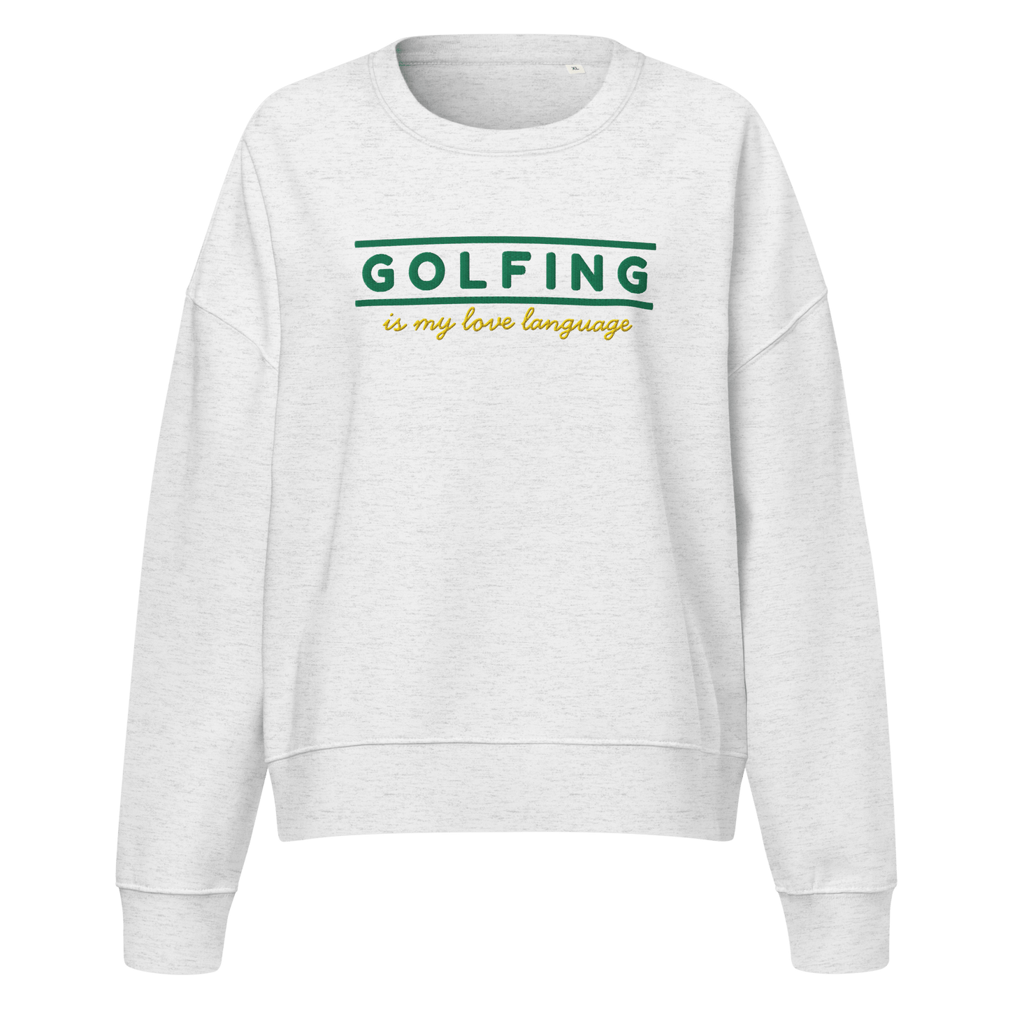 Golfing Is My Love Language Women's Sweatshirt - Cool Heather Grey S - Club Rehab