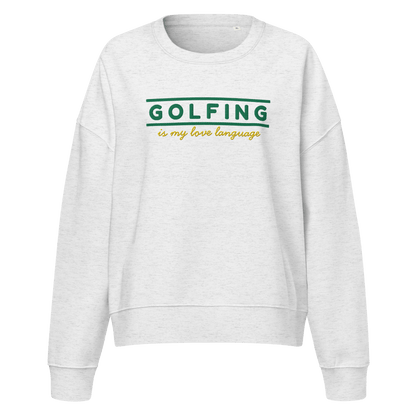 Golfing Is My Love Language Women's Sweatshirt - Cool Heather Grey S - Club Rehab