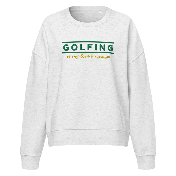 Golfing Is My Love Language Women's Sweatshirt - Cool Heather Grey S - Club Rehab