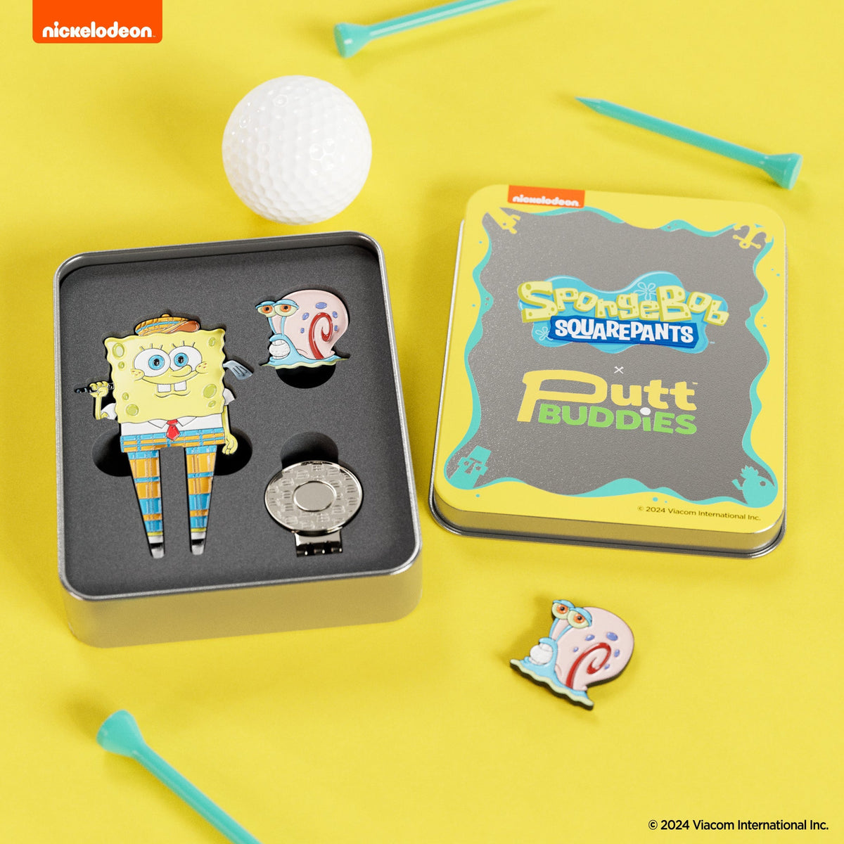 Golfing SpongeBob Divot Tool with Gary Ball Marker