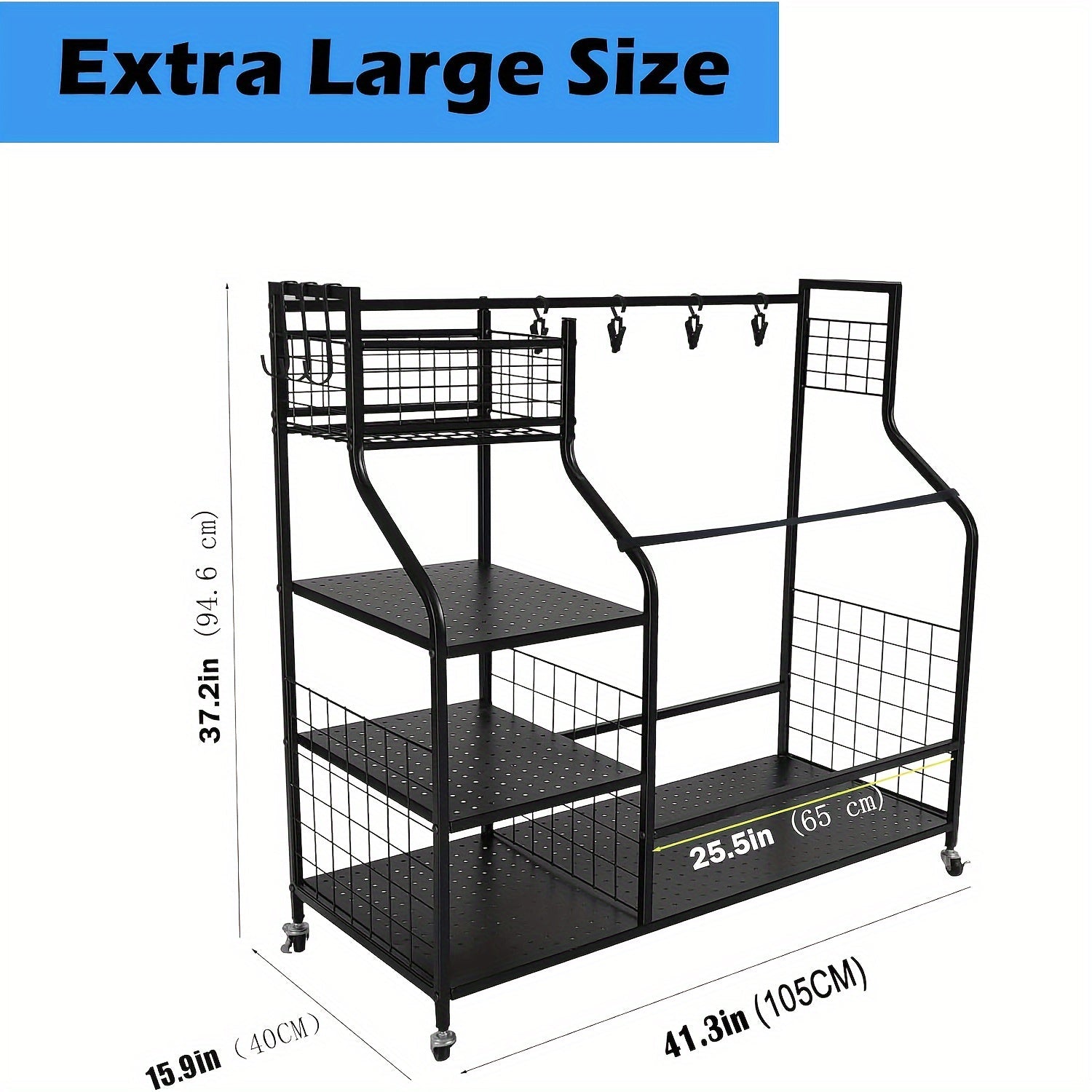 GolfPro Double Bag Organizer – Extra Large Golf Bag Stand - Club Rehab