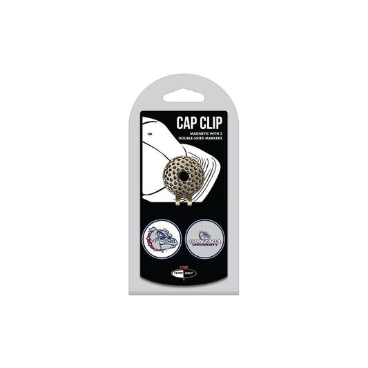 GONZAGA hat clip with two golf ball markers