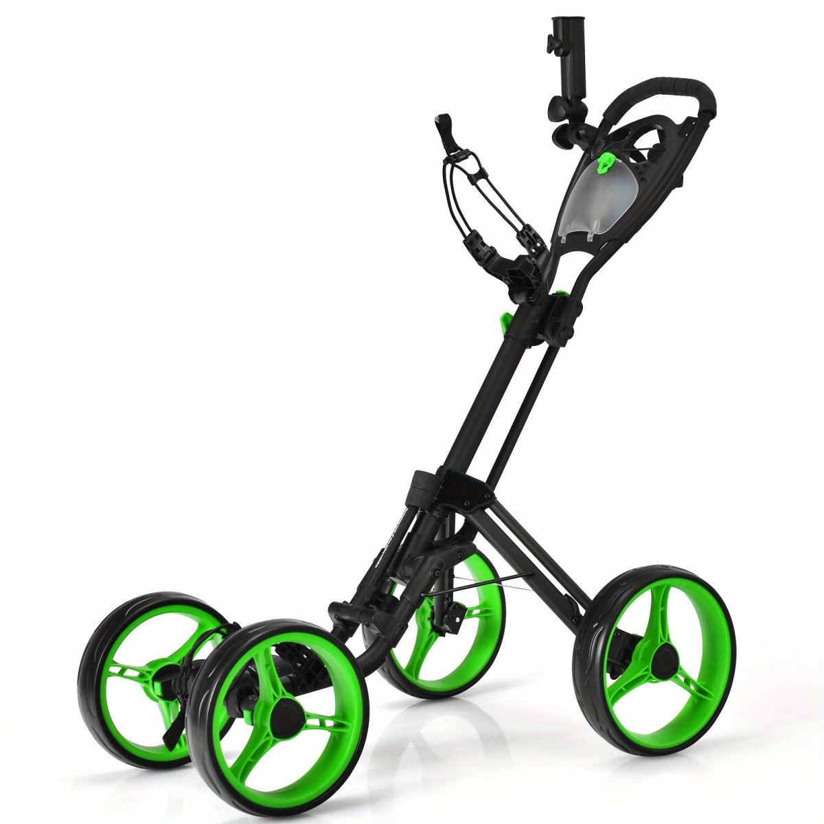 Goplus Folding 4 - Wheel Golf Push Cart with Brake - Club Rehab - Golf Push CartGoplus Folding 4 - Wheel Golf Push Cart with Brake