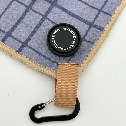 Gotham Grid | Blue Magnetic Golf Towel - Club Rehab