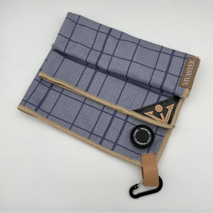 Gotham Grid | Blue Magnetic Golf Towel - Club Rehab