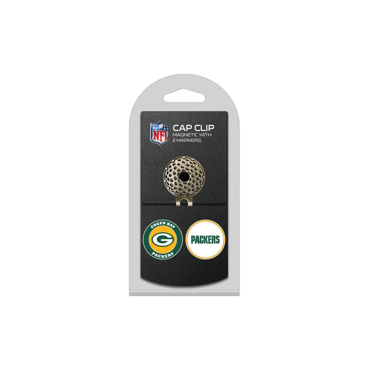 GREEN BAY PACKERS hat clip with two golf ball markers