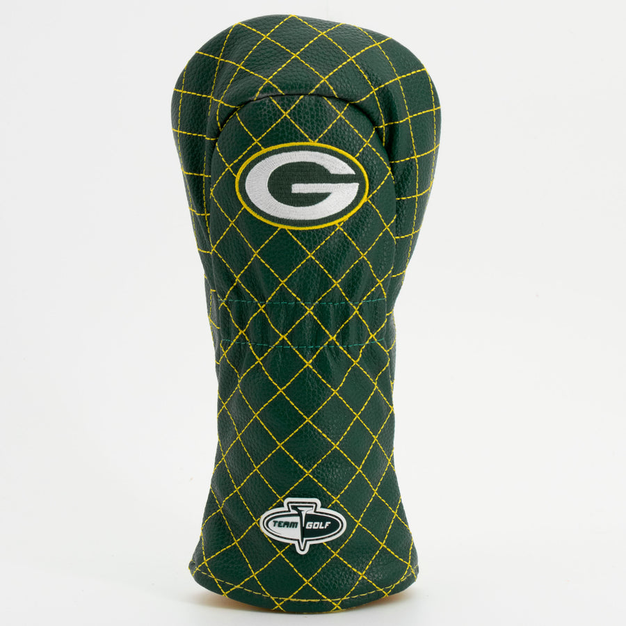 Green Bay Packers solid quilted fairway cover, back view