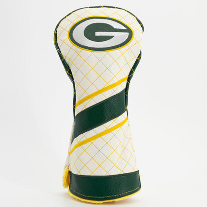 Green Bay Packers Striped Driver quilted headcover, front view