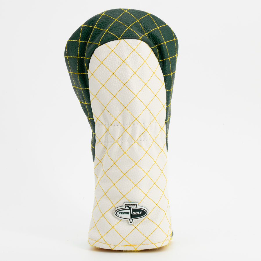 Green Bay Packers striped quilted fairway cover, back view