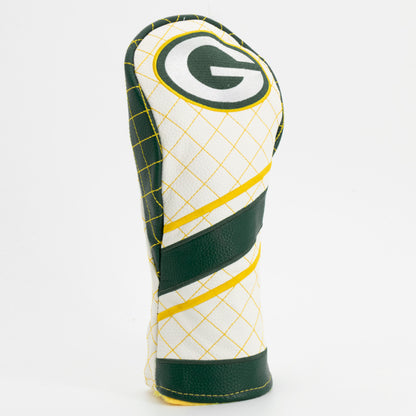 Green Bay Packers Striped Fairway quilted headcover, angled view