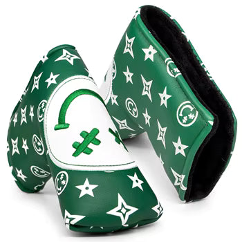 Green Smiley Star Driver Headcover – Good Vibes Only, Blade Putter version, alternate product view 8