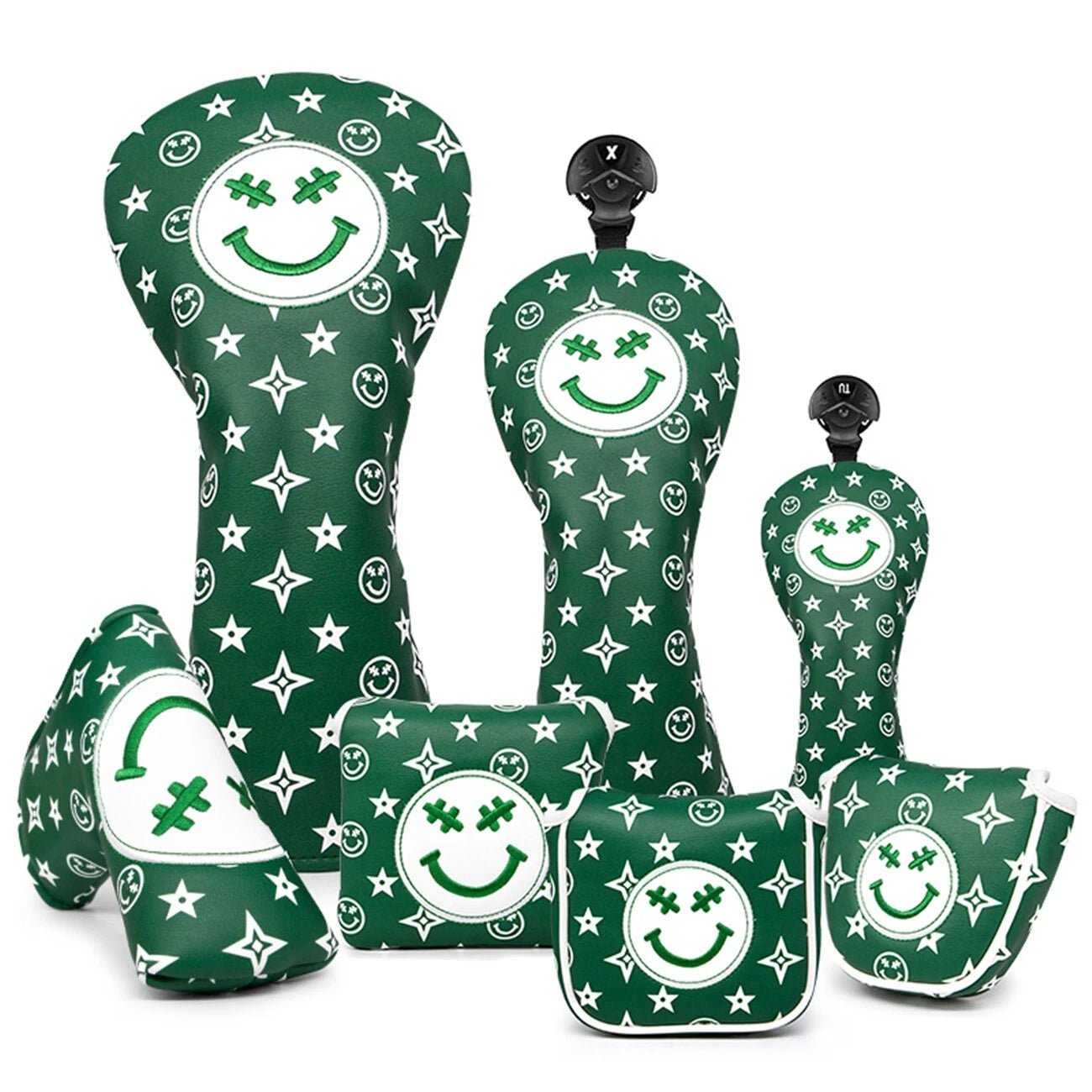 Green Smiley Star Driver Headcover – Good Vibes Only - Driver - Club Rehab