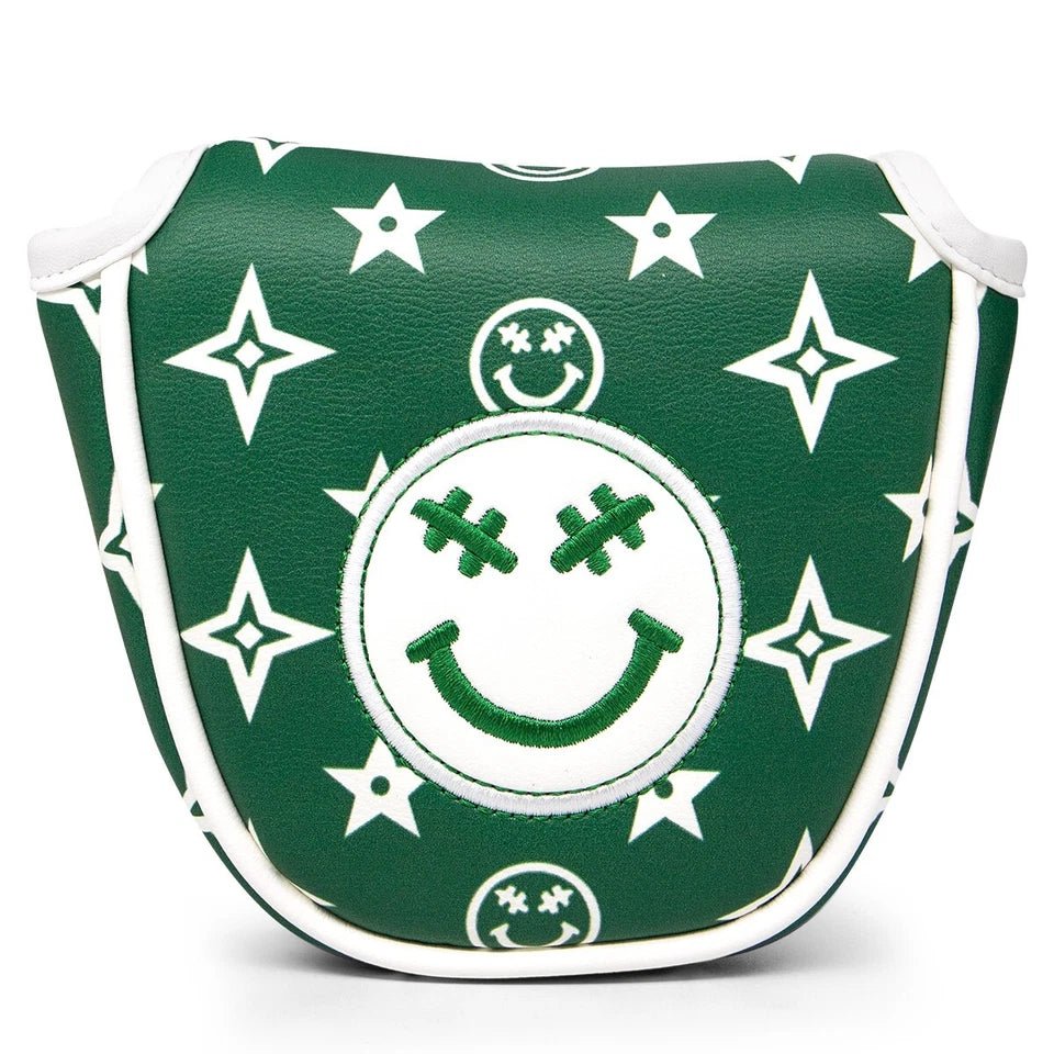 Green Smiley Star Driver Headcover – Good Vibes Only - Mallet - Club Rehab