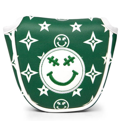 Green Smiley Star Driver Headcover – Good Vibes Only - Mallet - Club Rehab
