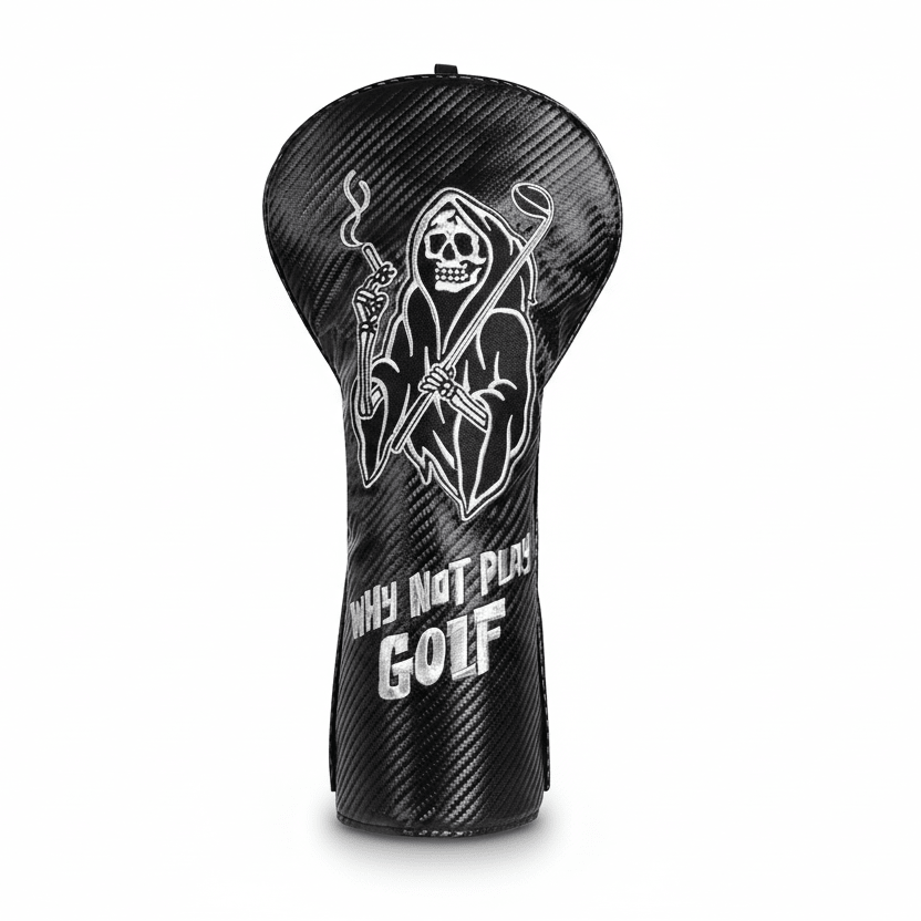 Grim Reaper Golf Headcover - Black/Grey - Club Rehab