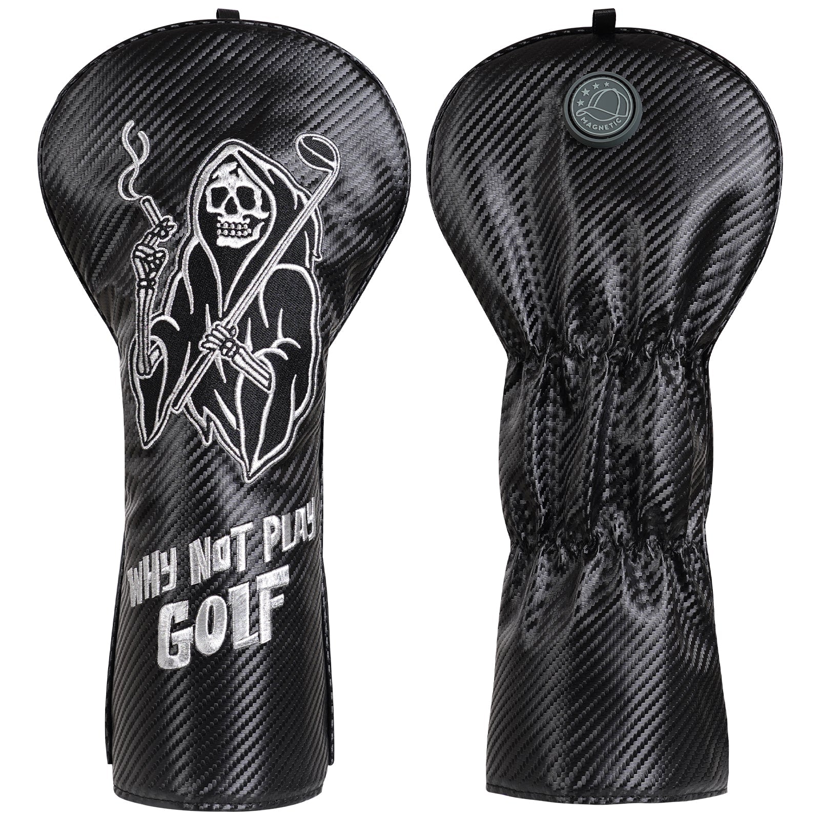 Grim Reaper Golf Headcover - Black/Grey - Club Rehab