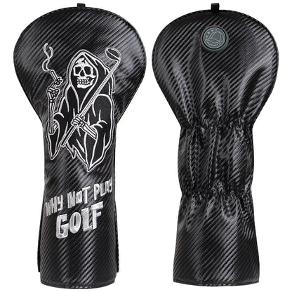Grim Reaper Golf Headcover - Black/Grey - Club Rehab