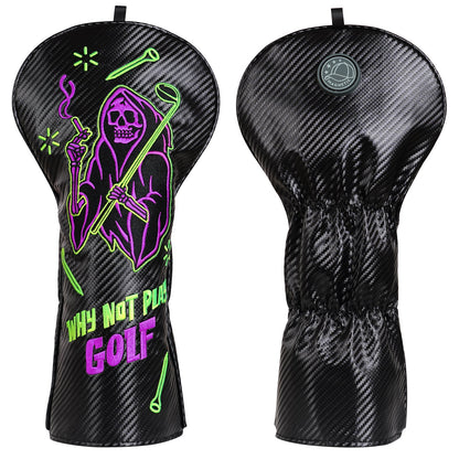 Grim Reaper Golf Headcover - Black/Grey - Club Rehab
