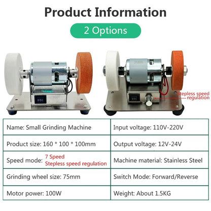GrindMaster Mini 100W Table Grinder, alternate product view 2