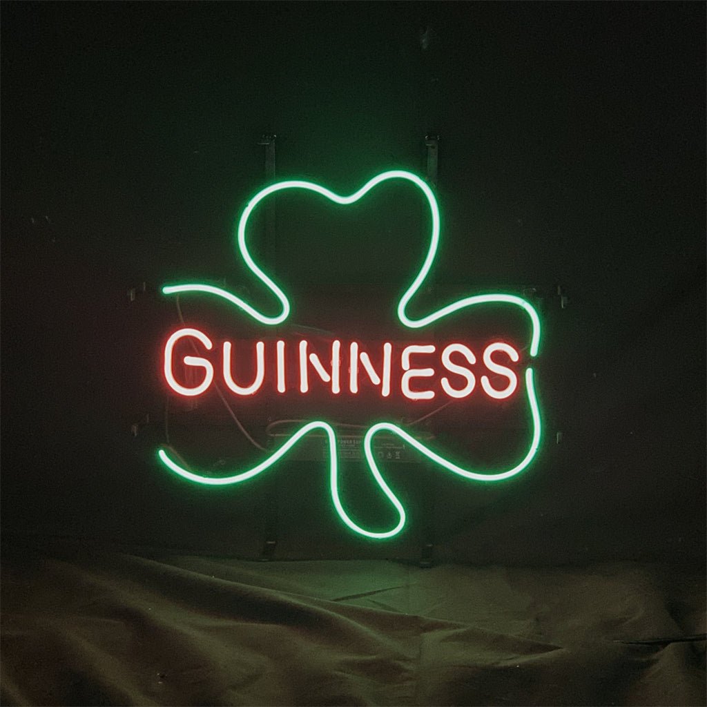 Guinness with Clover Lager Beer Neon Sign Light - Club Rehab
