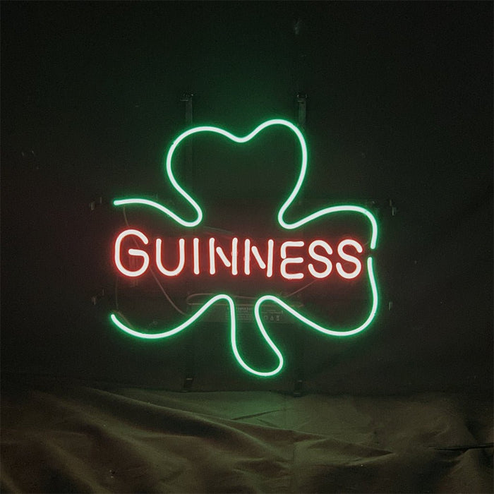 Guinness with Clover Lager Beer Neon Sign Light - Club Rehab