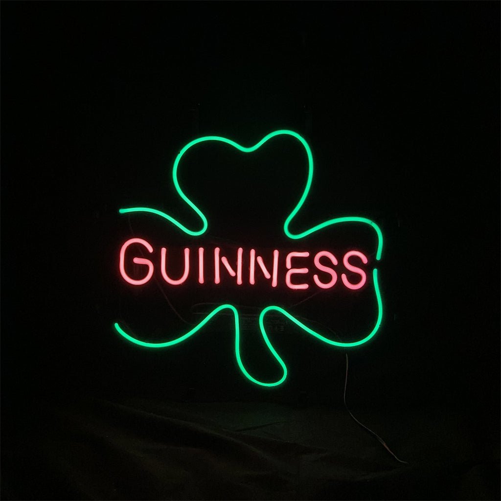 Guinness with Clover Lager Beer Neon Sign Light - Club Rehab