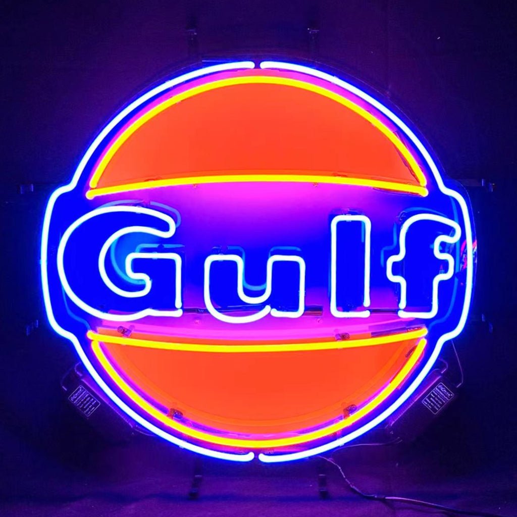 Gulf Gasoline Neon Signs Light - 19"x19" - Club Rehab