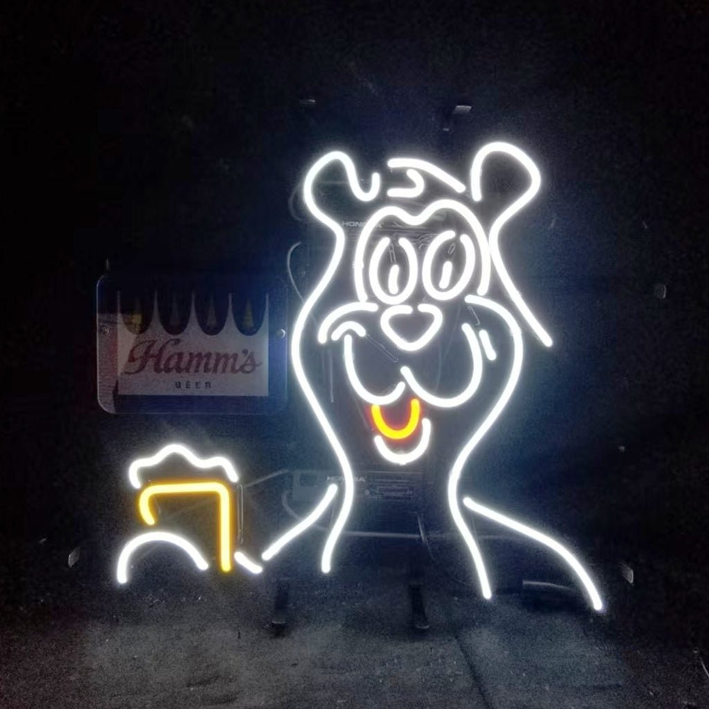 Hamm's Beer Bear Neon Light Sign - Club Rehab