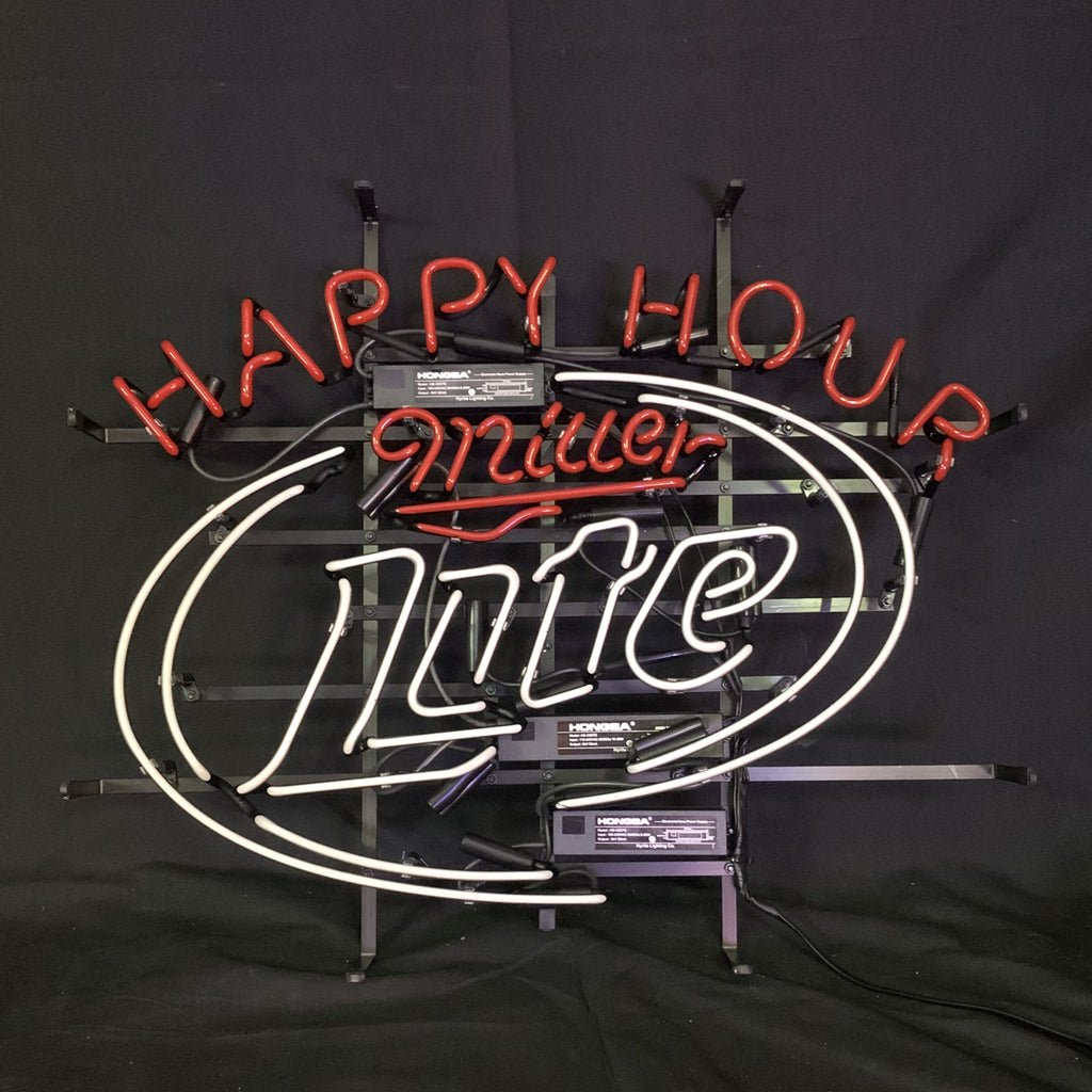 Happy Hours Miller Lite Beer Neon Sign Light - Club Rehab