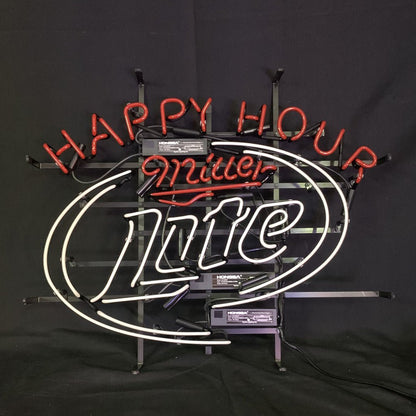 Happy Hours Miller Lite Beer Neon Sign Light - Club Rehab