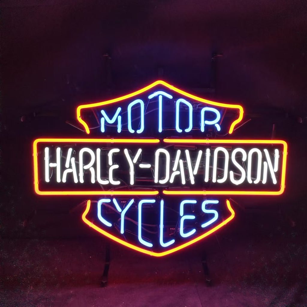 Harley Davidson Motorcycles Blue Neon Signs Light - Club Rehab