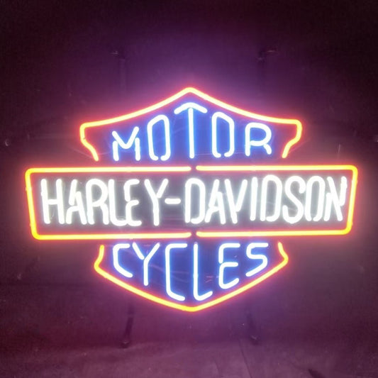 Harley Davidson Motorcycles Blue Neon Signs Light - Club Rehab