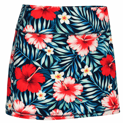 ReadyGOLF Hawaiian Punch women’s golf skort with tropical flowers and foliage