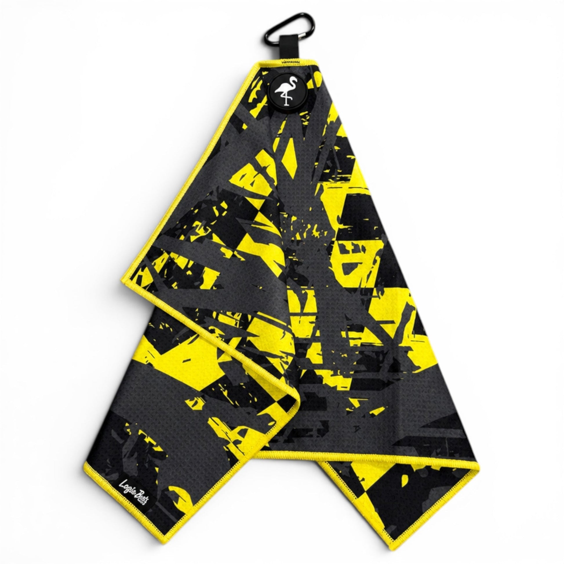 Hazard Hustle Golf Towel | 24” x 16” Microfiber Towel | Magnetic Clip & Carabiner | Premium Golf Accessory - Club Rehab