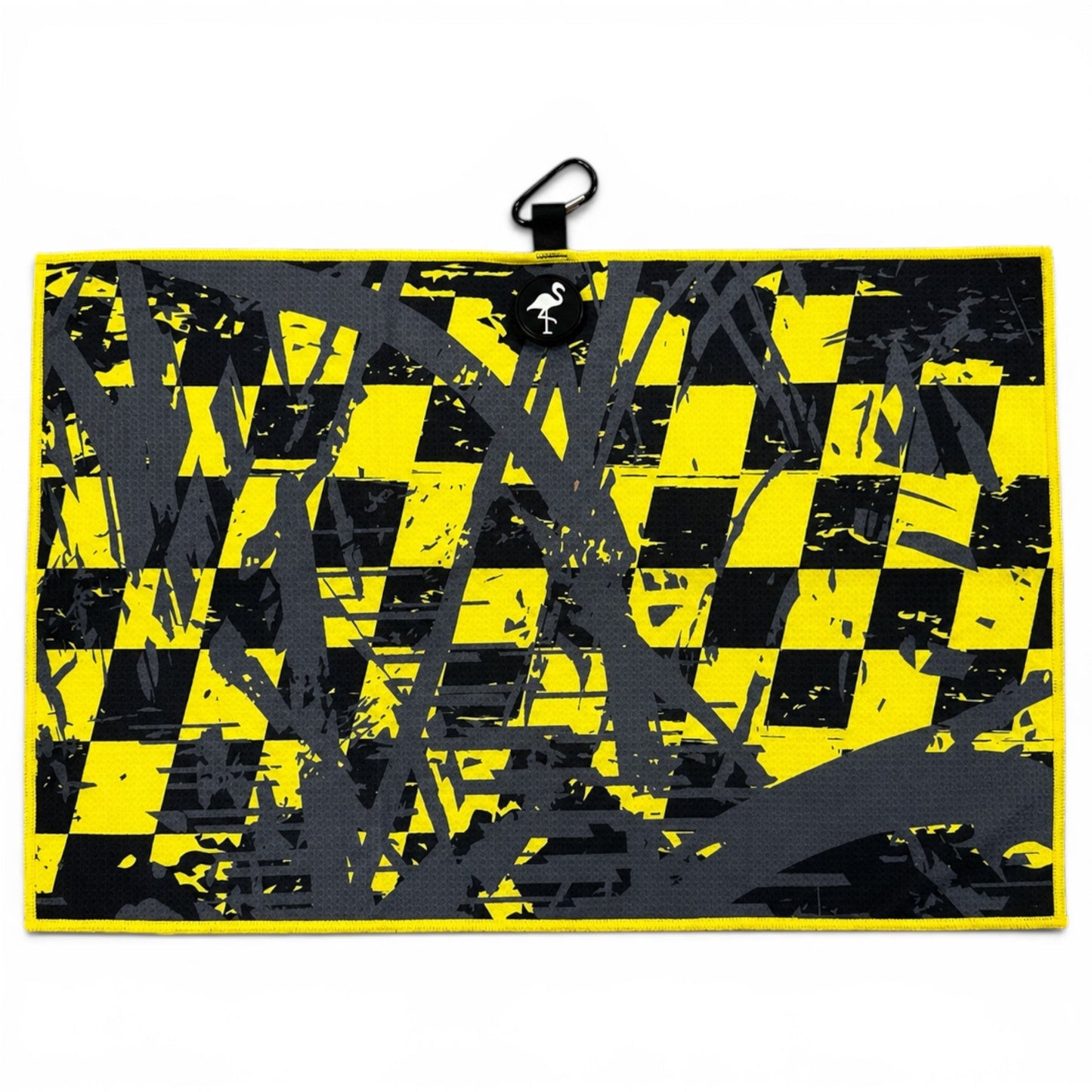 Hazard Hustle Golf Towel | 24” x 16” Microfiber Towel | Magnetic Clip & Carabiner | Premium Golf Accessory - Club Rehab