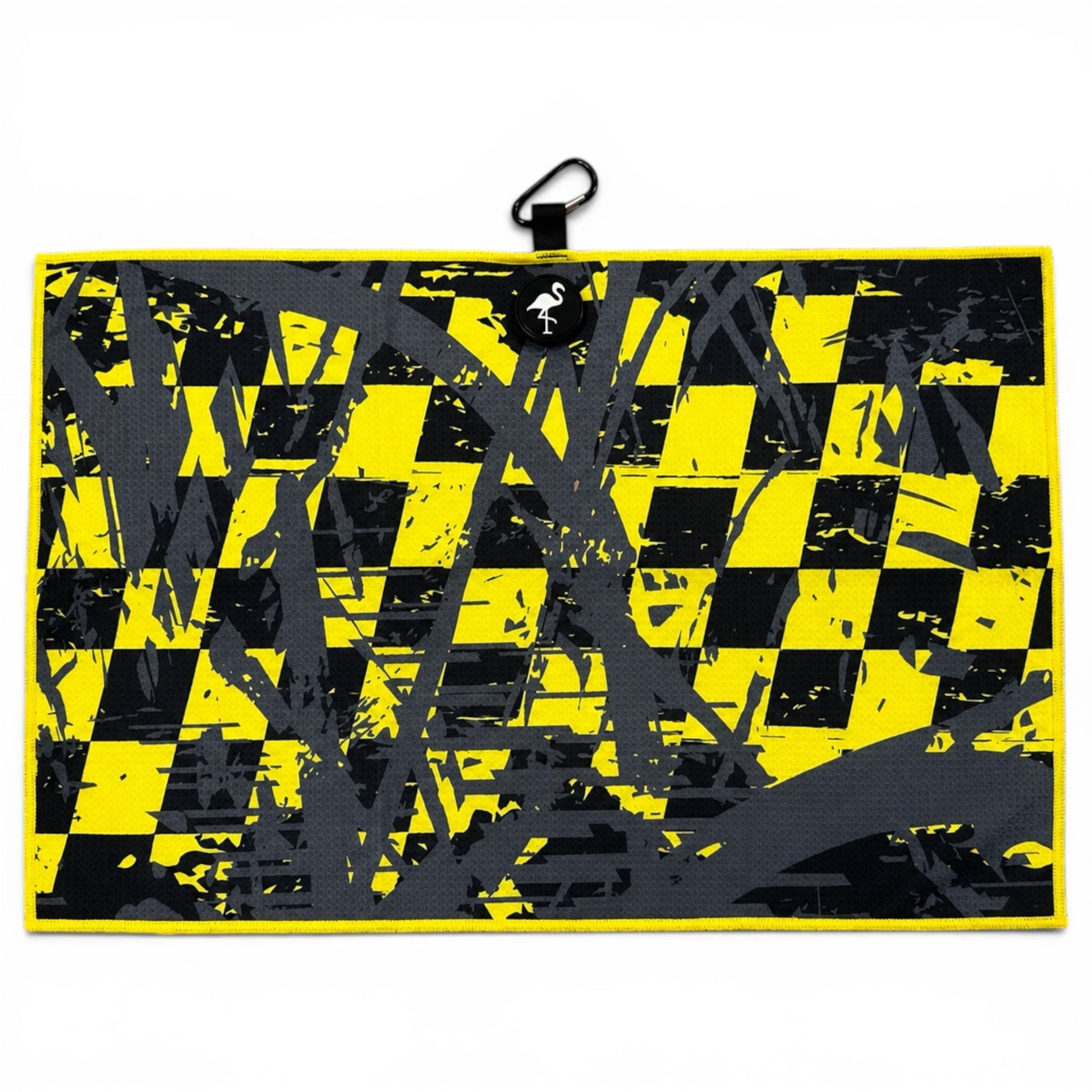 Hazard Hustle Golf Towel | 24” x 16” Microfiber Towel | Magnetic Clip & Carabiner | Premium Golf Accessory - Club Rehab