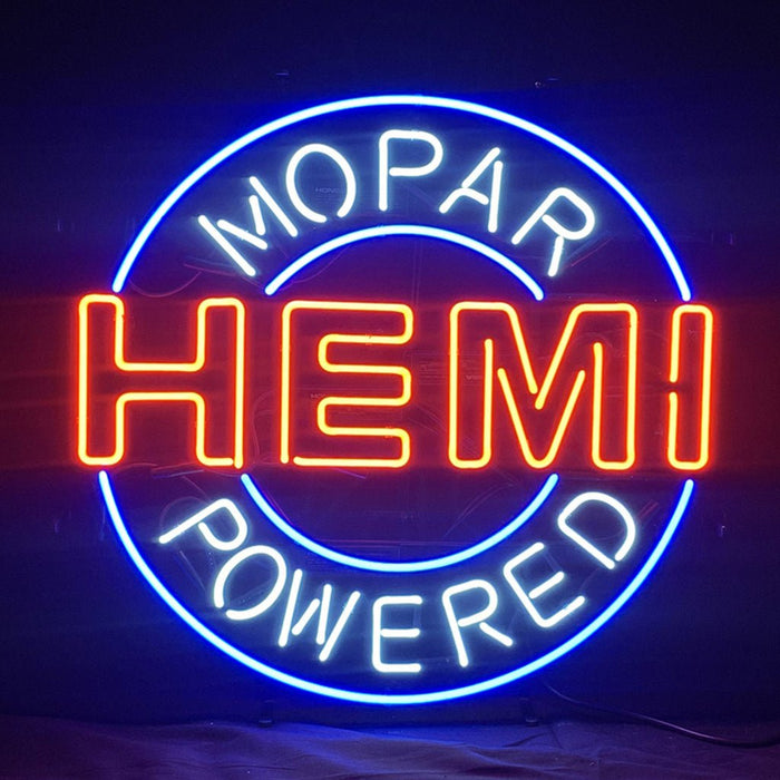Hemi Mopar Powered Neon Light Sign - Club Rehab