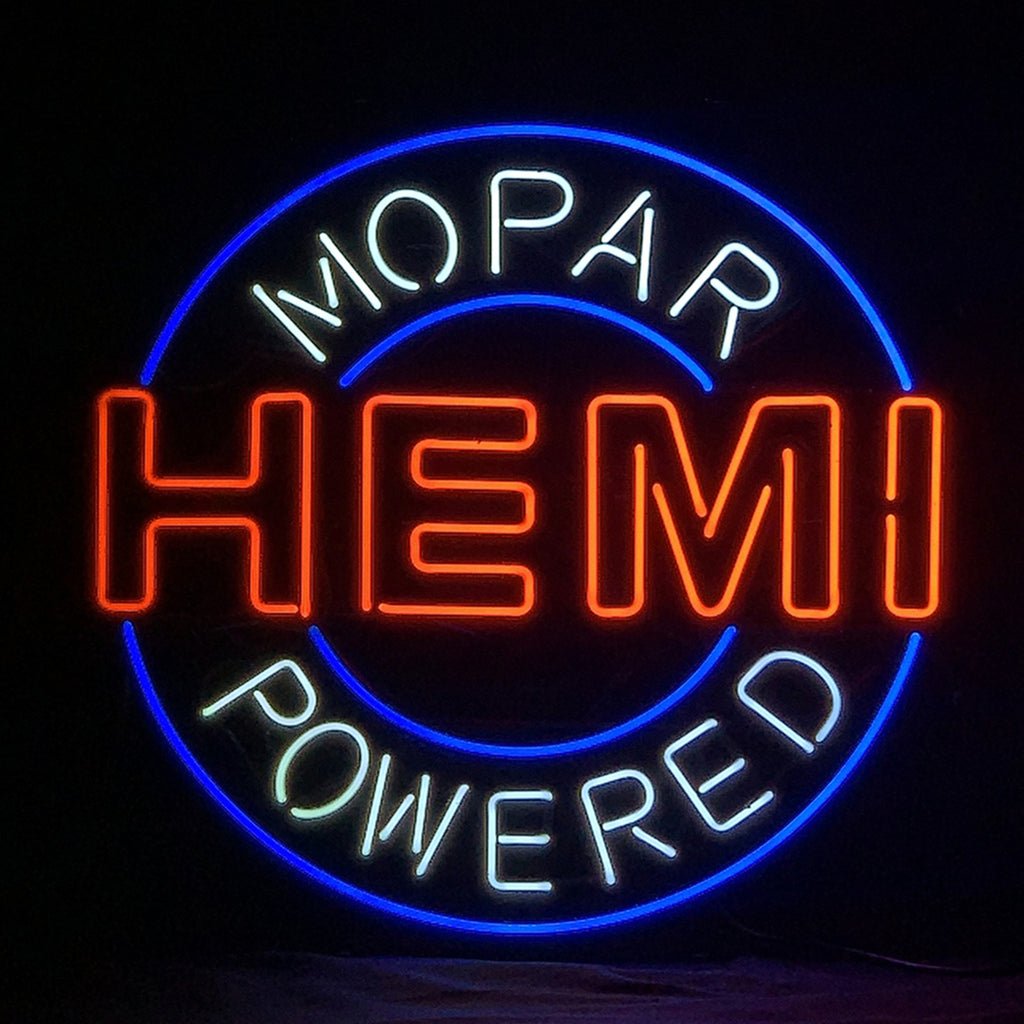 Hemi Mopar Powered Neon Light Sign - Club Rehab