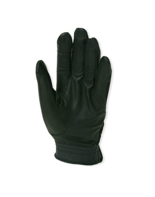 HJ Winter Performance Golf Gloves in black - front and back view of the pair.