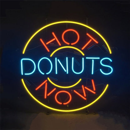 Hot Donuts Now Neon Signs Light - Club Rehab