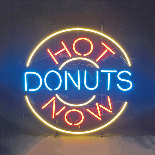 Hot Donuts Now Neon Signs Light - Club Rehab