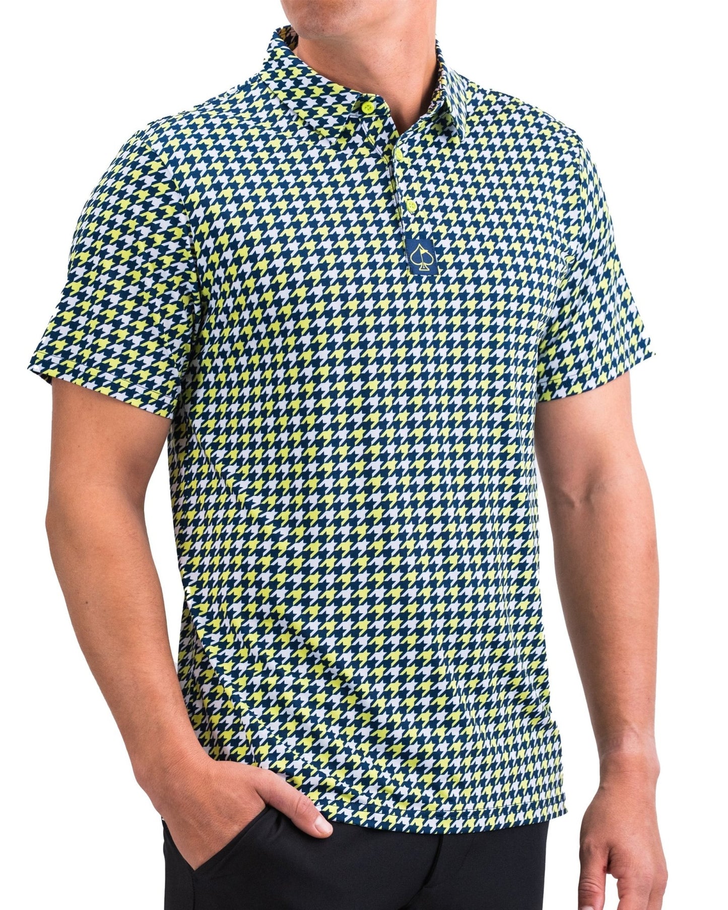 Houndstooth Lime - S - Club Rehab