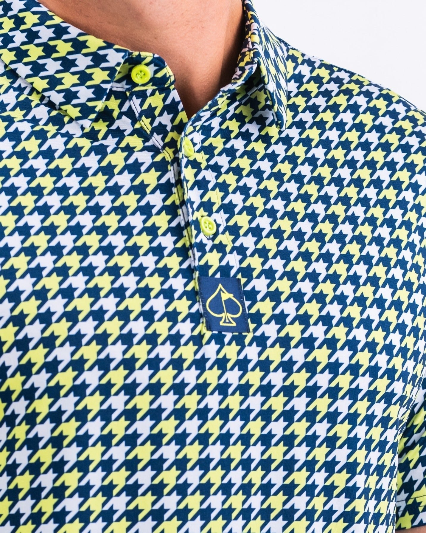 Houndstooth Lime - S - Club Rehab