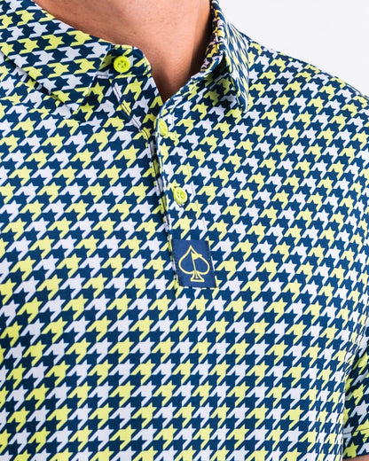 Houndstooth Lime - S - Club Rehab