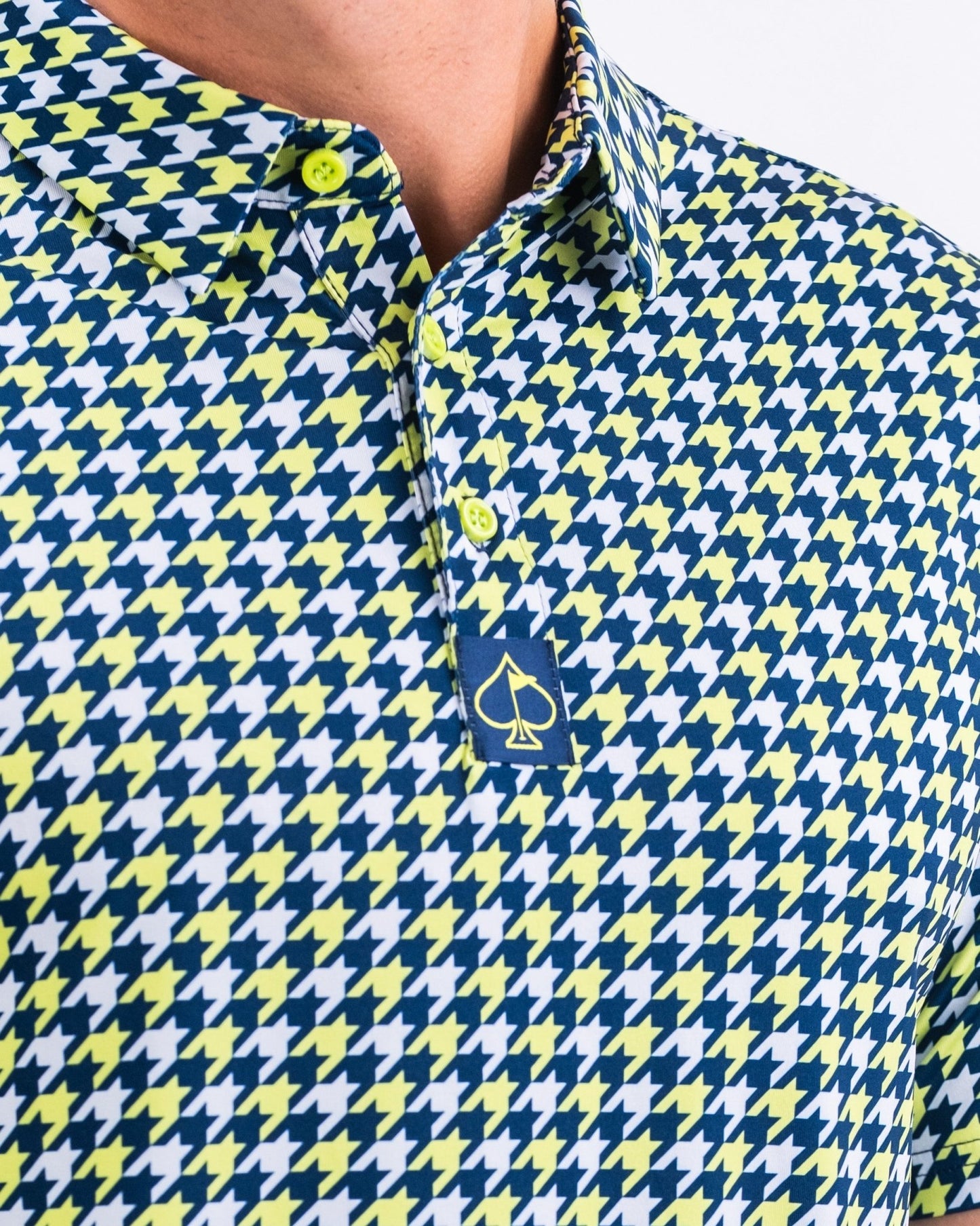 Houndstooth Lime - S - Club Rehab