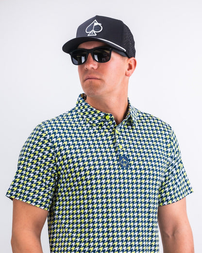 Houndstooth Lime - S - Club Rehab