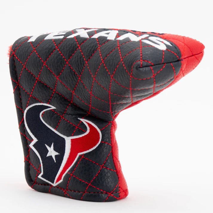 Houston Texans Quilted Headcovers – Battle Red Collection - Blade Putter Split - Club Rehab