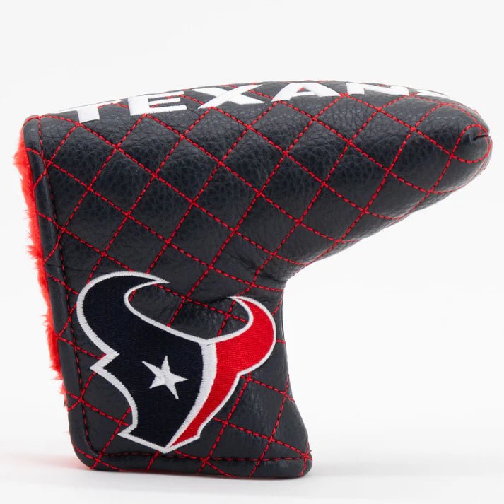 Houston Texans Quilted Headcovers – Battle Red Collection - Blade Putter Solid - Club Rehab