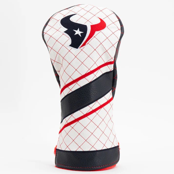 Houston Texans Quilted Headcovers – Battle Red Collection - Driver Stripe - Club Rehab